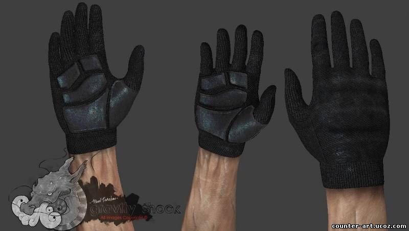 Темная модель перчаток для cs 1.6
