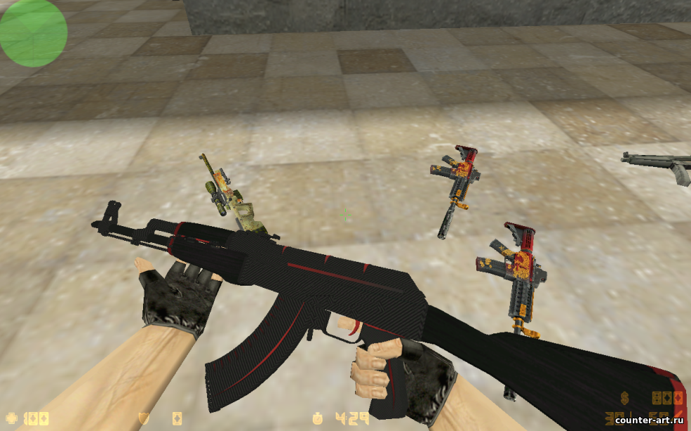 AK-47 Красная линия для CS 1.6